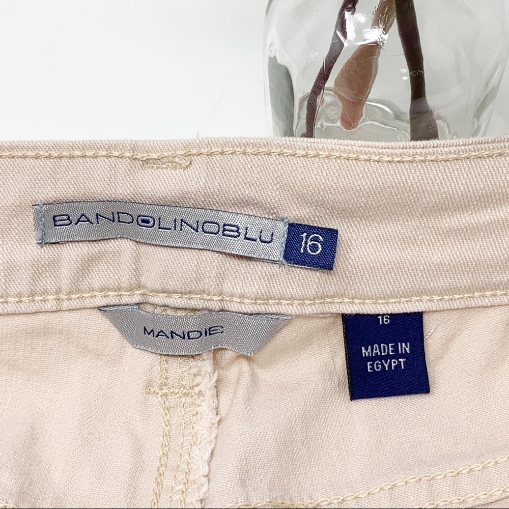 Bandolino Blu Women’s Mandie Blush Pink Sequin Stretch Capris Size 16 High Rise - Picture 10 of 14